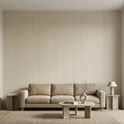 Ivory Vertical Textured Wallpaper