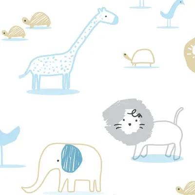 Jungle Joy Animal Safari Wallpaper