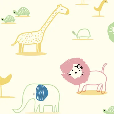 Jungle Joy Animal Safari Wallpaper