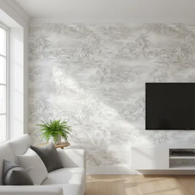 Jungle Serenity Botanical Vinyl Wallpaper