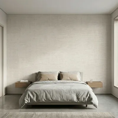 Luxe Linen Texture Wallpaper – Multi-Tone Elegance Ivory Linen