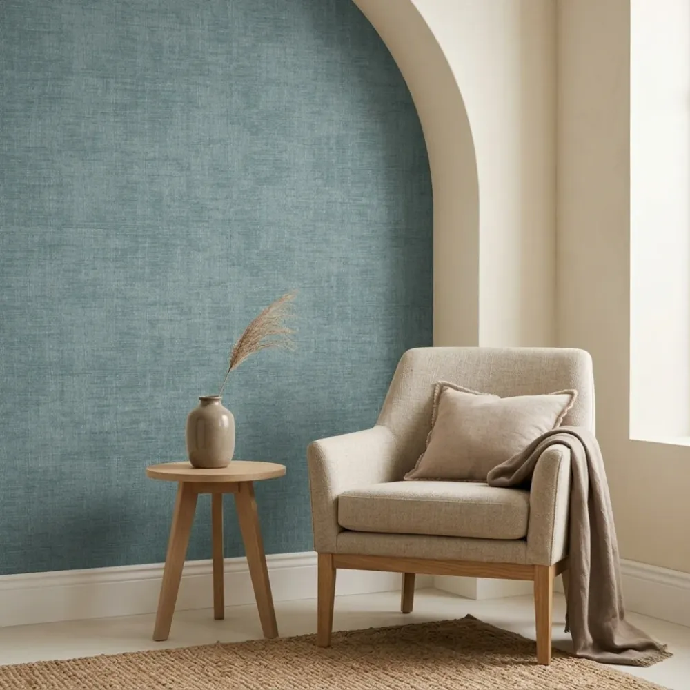 Luxe Linen Texture Wallpaper – Multi-Tone Elegance Sage Mist 