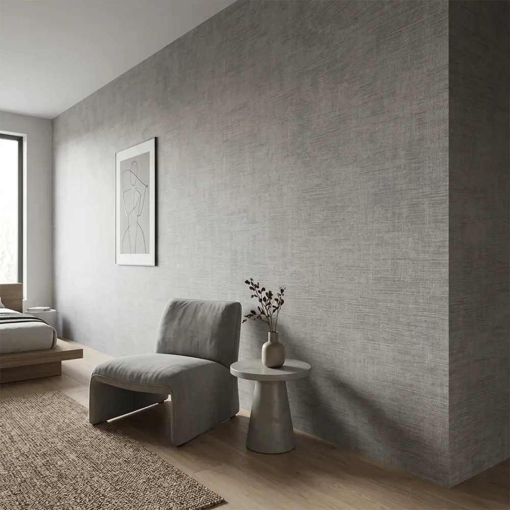 Luxe Linen Texture Wallpaper – Multi-Tone Elegance Urban Grey 