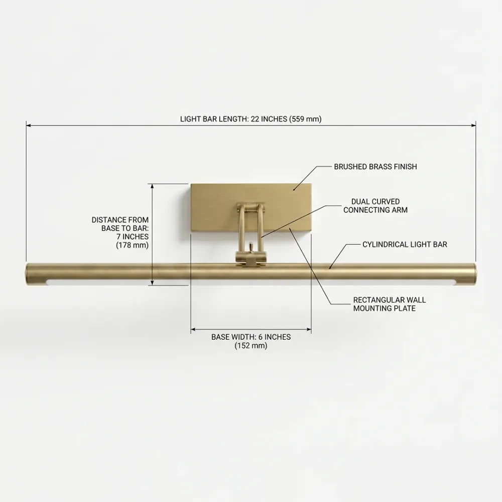 Luxury Brass Picture Light for Paintings & Wall Art 