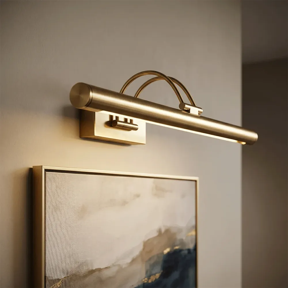 Luxury Brass Picture Light for Paintings & Wall Art 