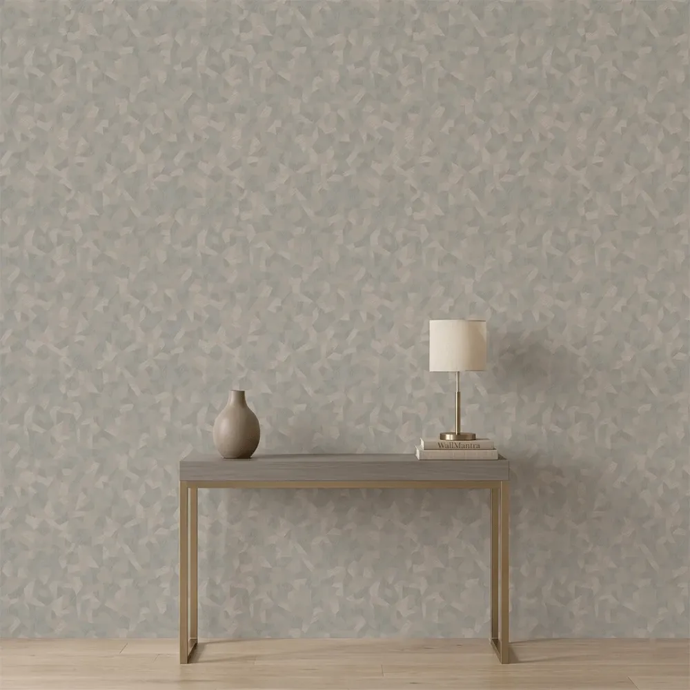 Mist Blue Facet Geometric Texture Wallpaper