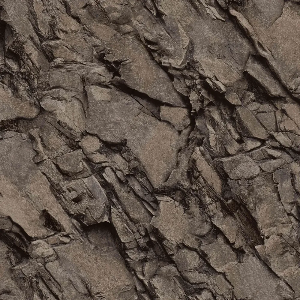 Mocha Slate Cliff Stone Wallpaper