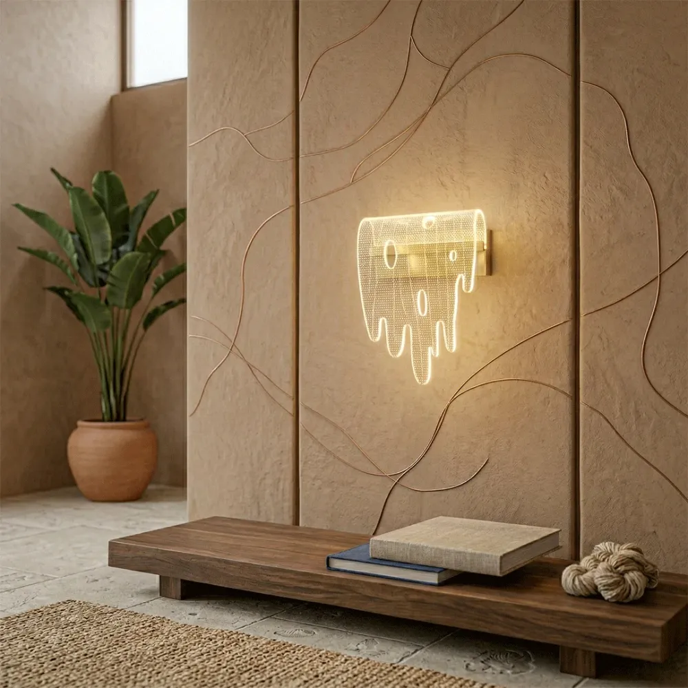 Modern Crystal Wave LED Wall Light – Decorative Designer Wall Lamp 