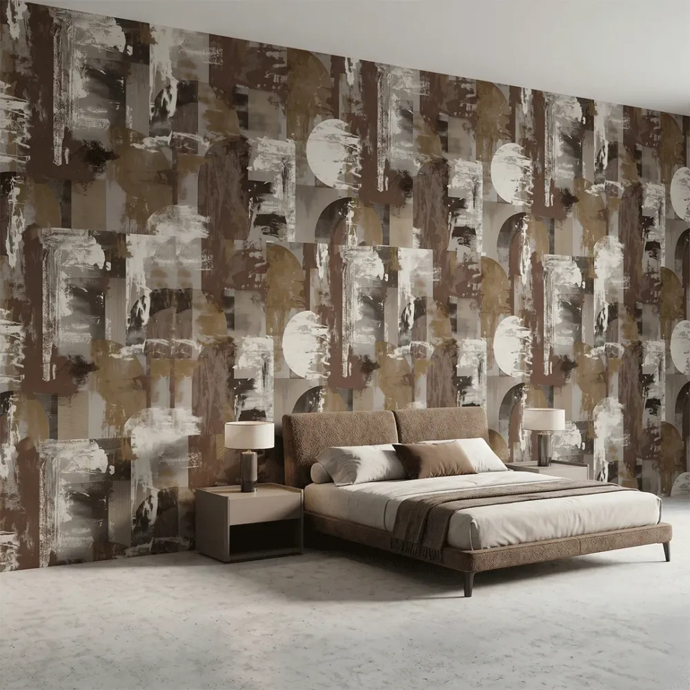 Mystique Brown Abstract Wallpaper 