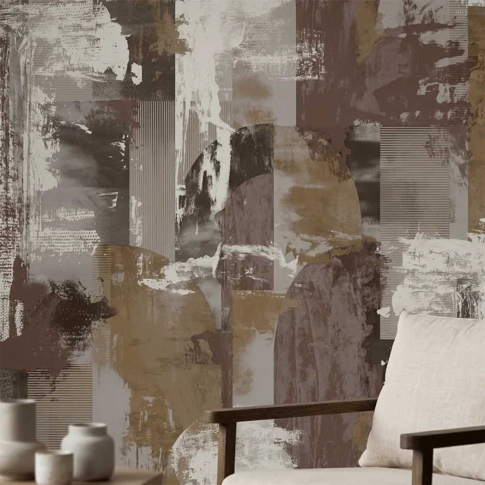 Mystique Brown Abstract Wallpaper 