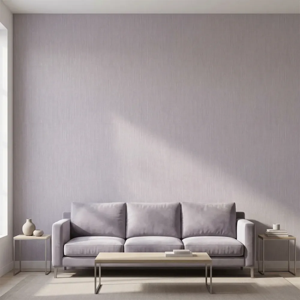 Medium Grey Linen Texture Wallpaper