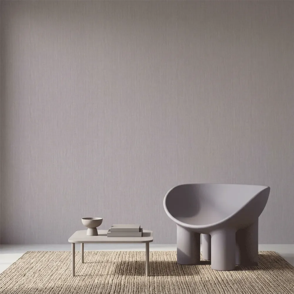 Medium Grey Linen Texture Wallpaper
