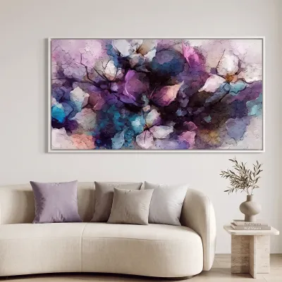 Purple Ethereal Flora Framed Wall Art