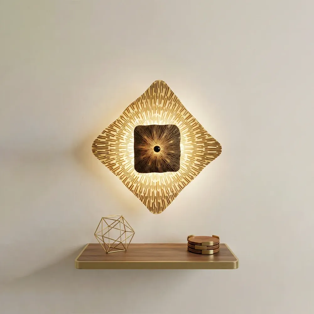 Radiant Gold Aura LED Wall Light – Luxury Designer Wall Lamp 