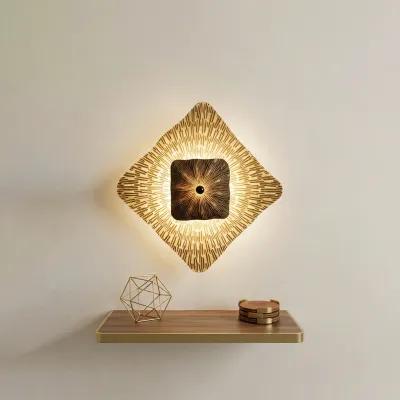 Radiant Gold Aura LED Wall Light – Luxury Designer Wall Lamp