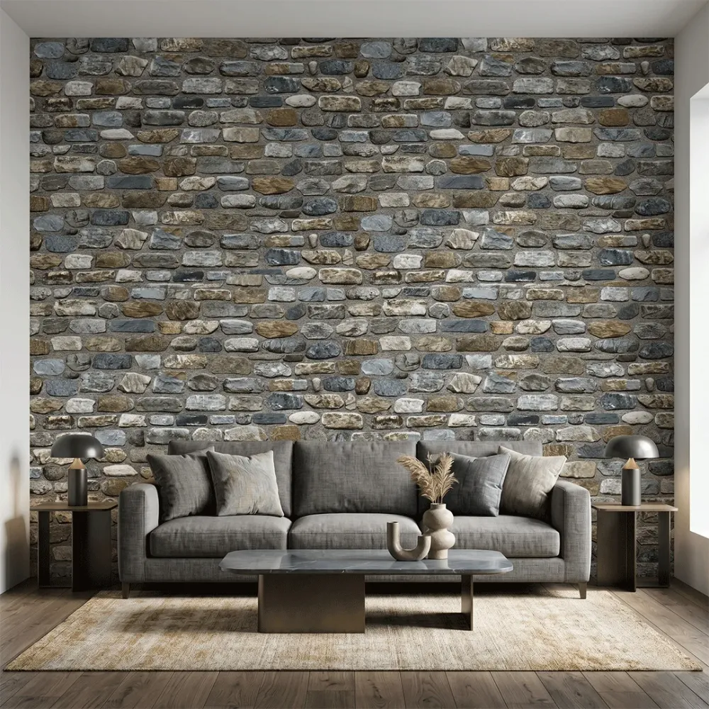 Riverstone Grey Wall Wallpaper 