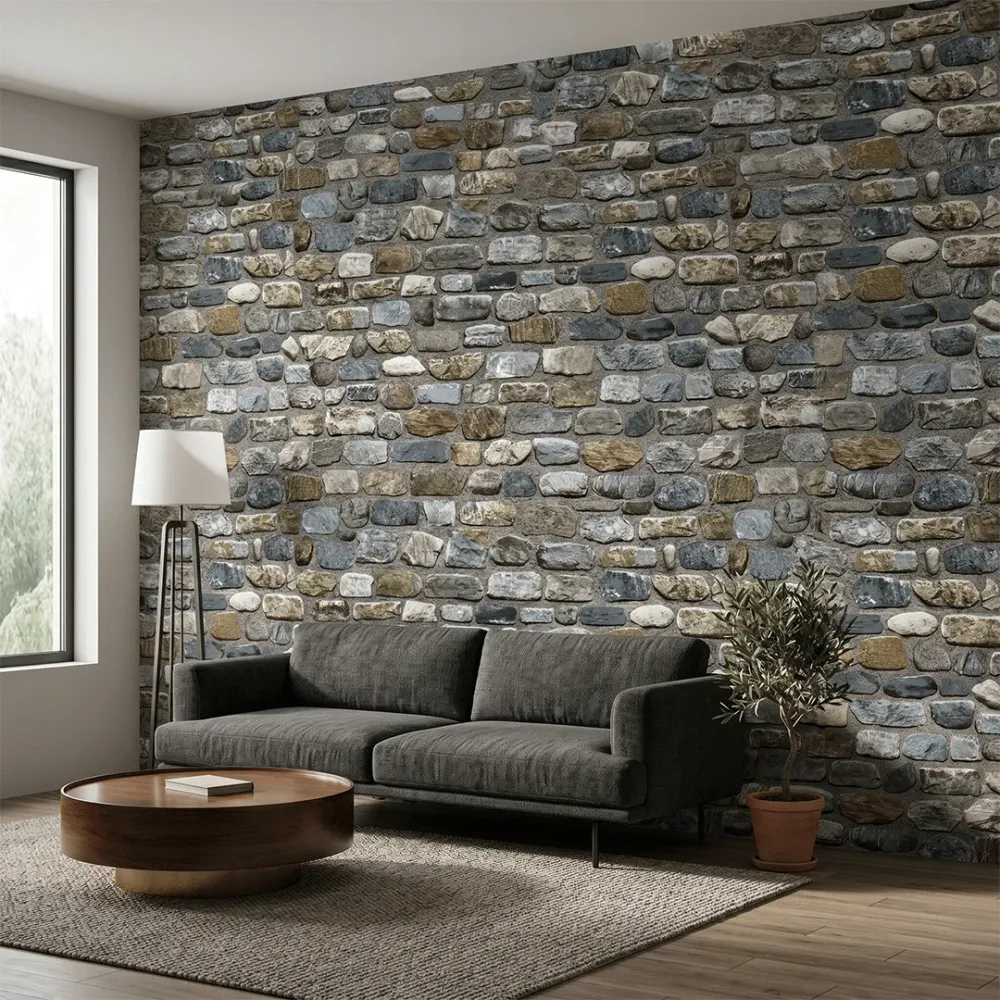 Riverstone Grey Wall Wallpaper 