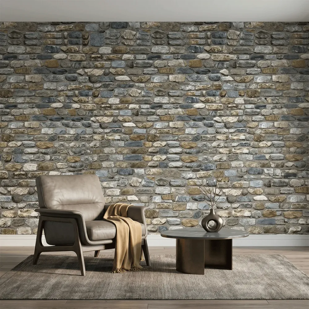 Riverstone Grey Wall Wallpaper 