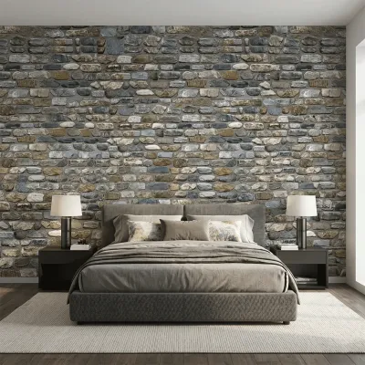 Riverstone Grey Wall Wallpaper