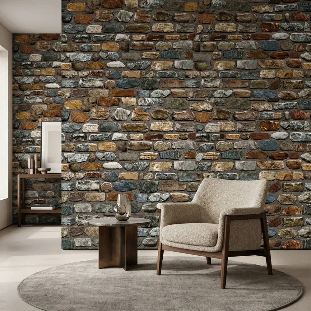 Rustic Canyon Stone Wall Wallpaper