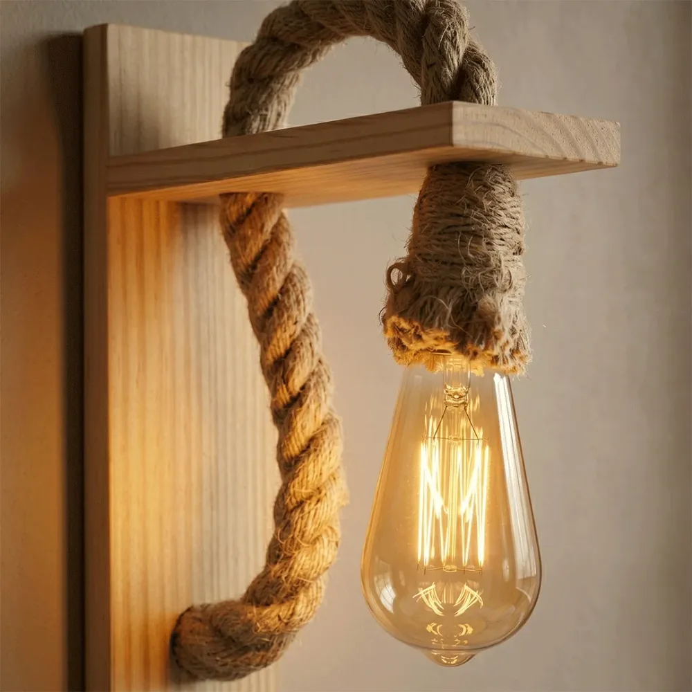 Rustic Touch High Quality Rope Wall Light Single piece