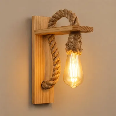 Rustic Touch High Quality Rope Wall Light