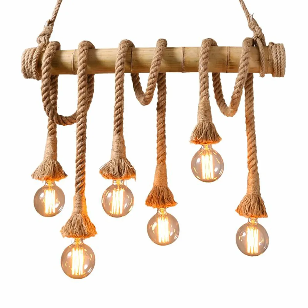 Rustic Vibes Rope Chandelier (Bulb not included) Single Piece