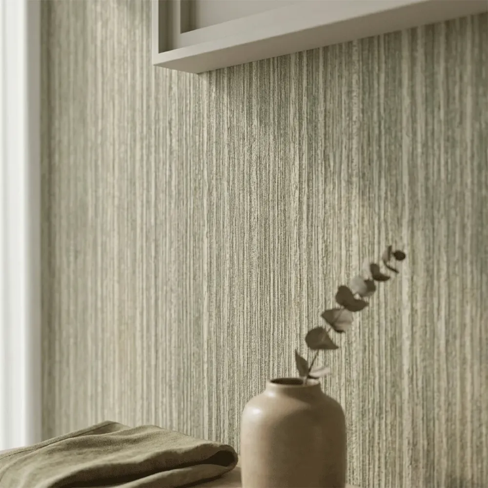Sage Limestone Strata Wallpaper 