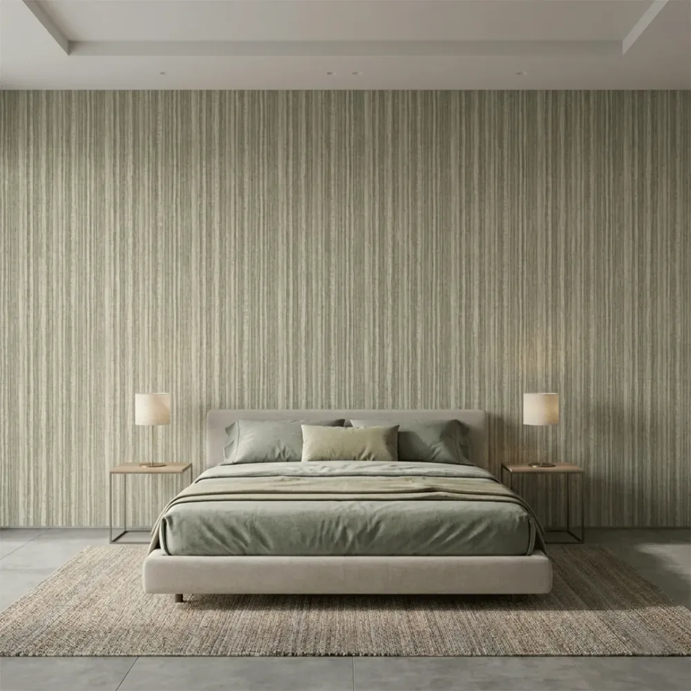 Sage Limestone Strata Wallpaper 