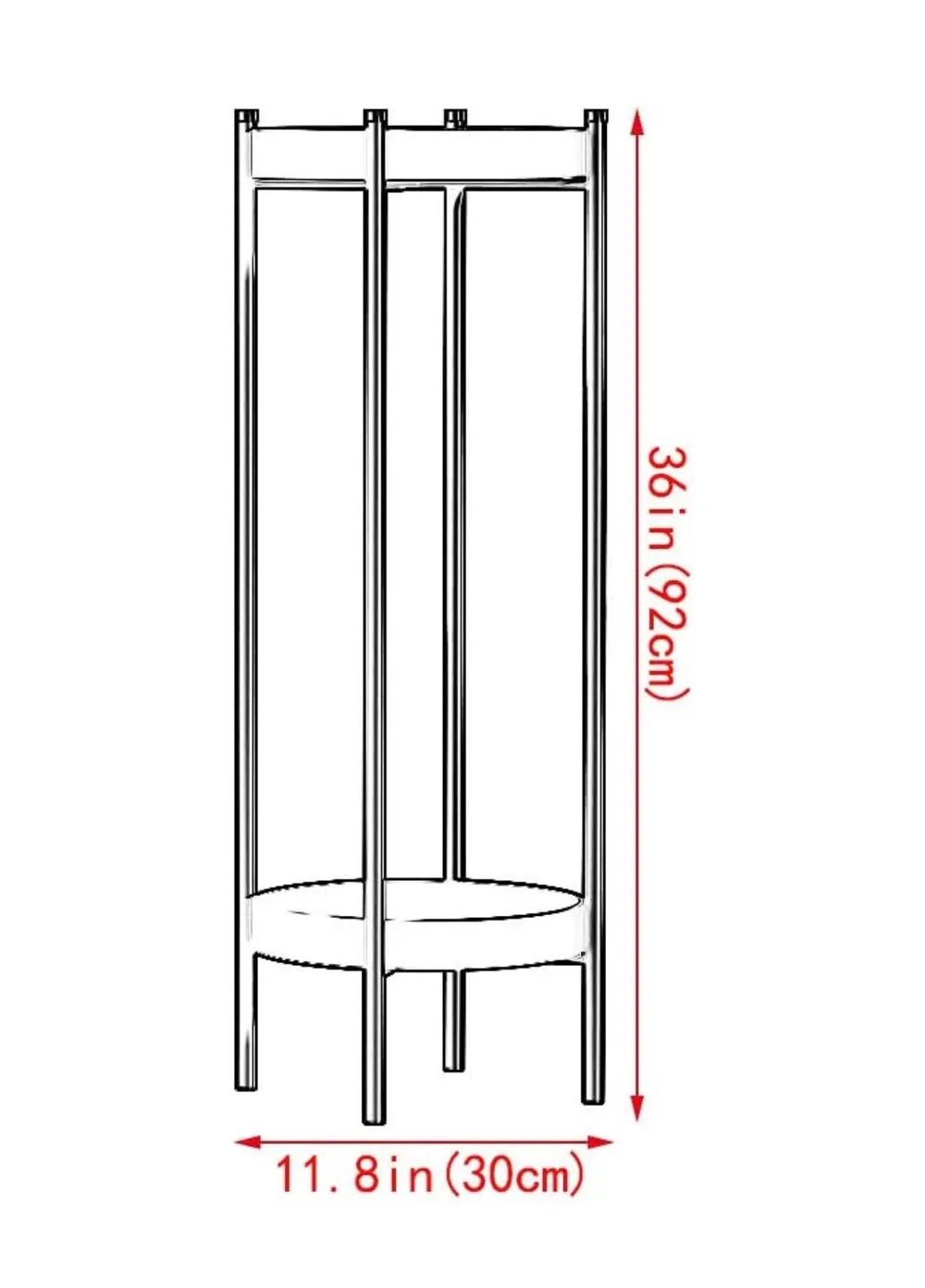 Set of 2 - Metal Floor Planter