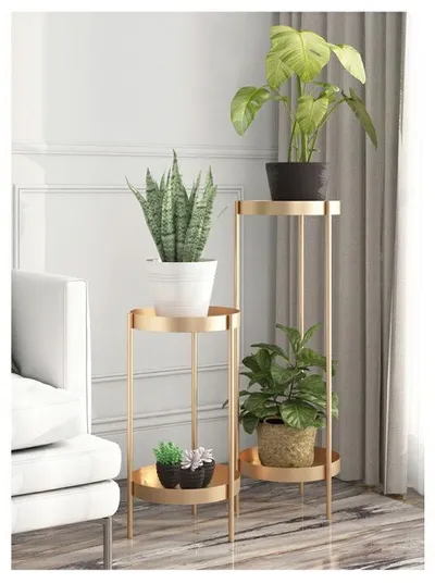 Set of 2 - Metal Floor Planter