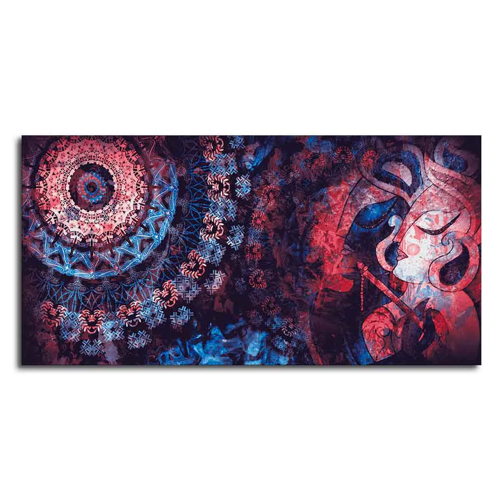 Abstract Harmony of Divine Energy Canvas Wall Painting With Frame