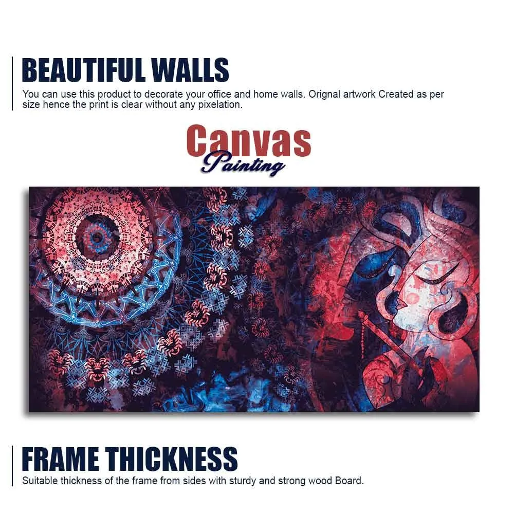 Abstract Harmony of Divine Energy Canvas Wall Painting With Frame