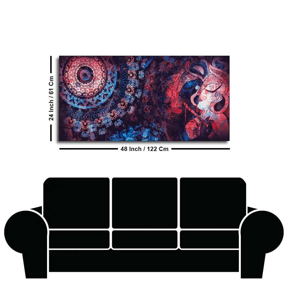 Abstract Harmony of Divine Energy Canvas Wall Painting With Frame