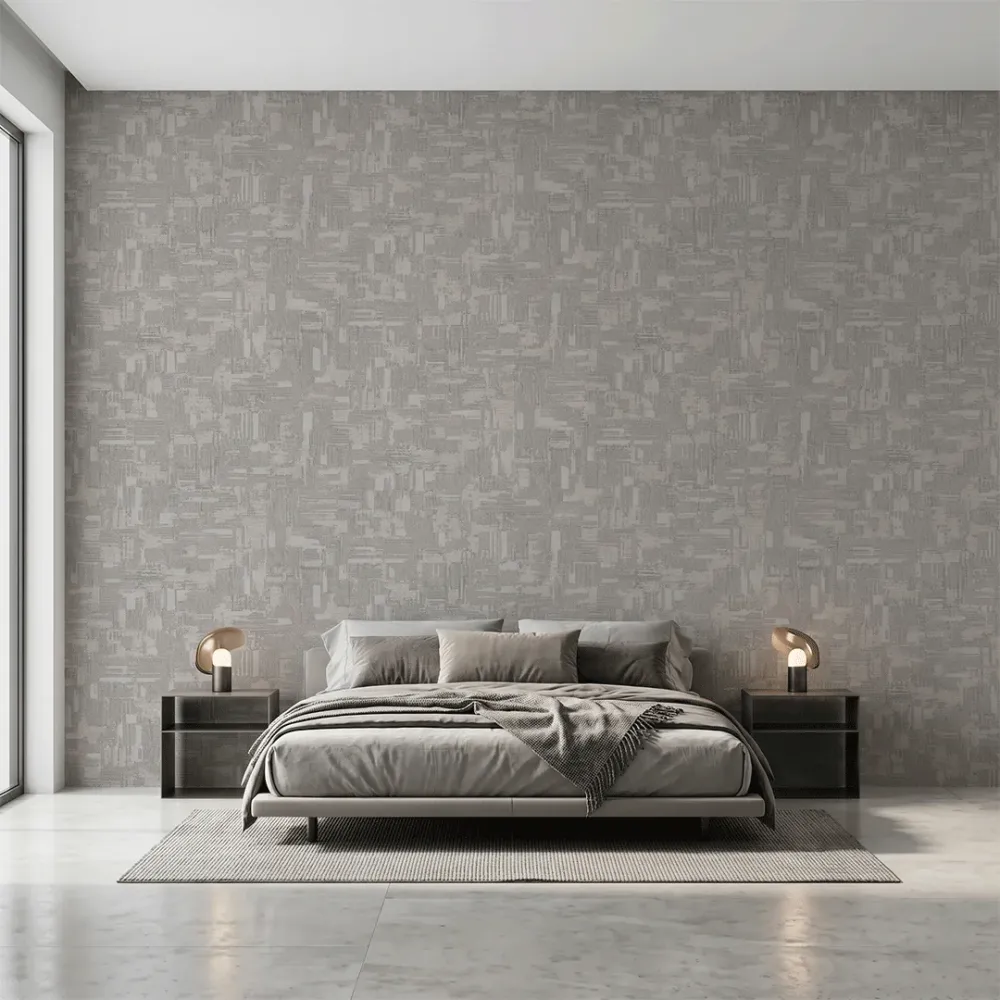 Silver Stone Abstract Brushstroke Texture Wallpaper