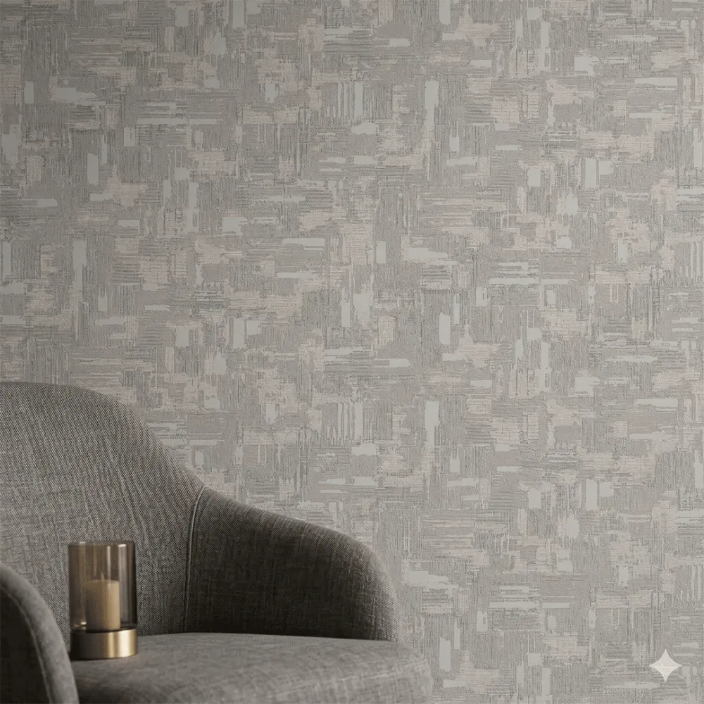 Silver Stone Abstract Brushstroke Texture Wallpaper