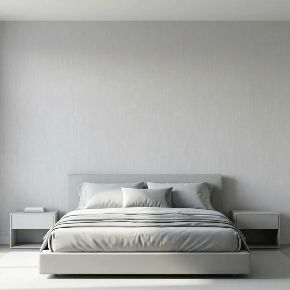 Soft Grey Linen Texture Wallpaper