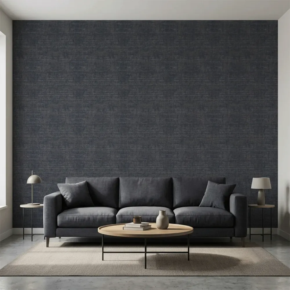 Deep Navy Crosshatch Texture Wallpaper