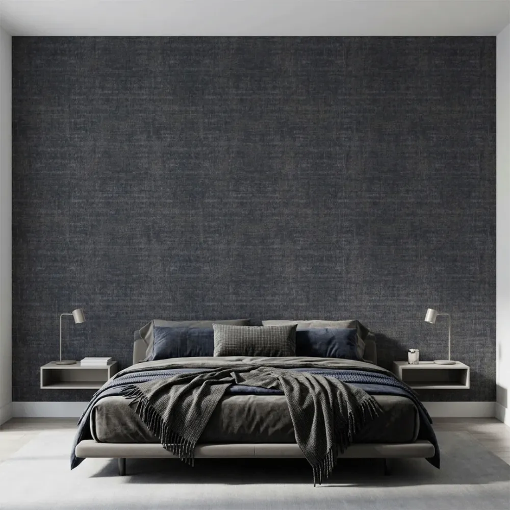 Deep Navy Crosshatch Texture Wallpaper