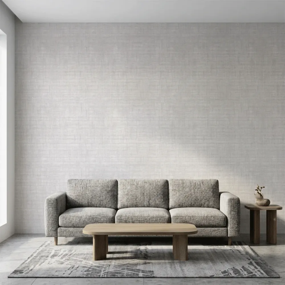Soft White Crosshatch Texture Wallpaper
