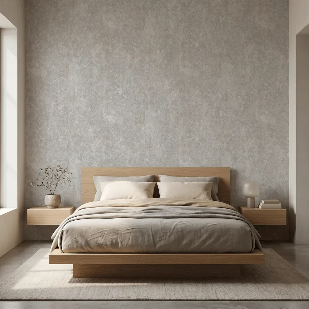 Stone Alloy Industrial Geometric Wallpaper