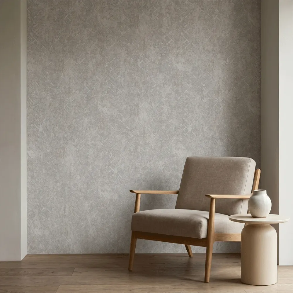 Stone Alloy Industrial Geometric Wallpaper