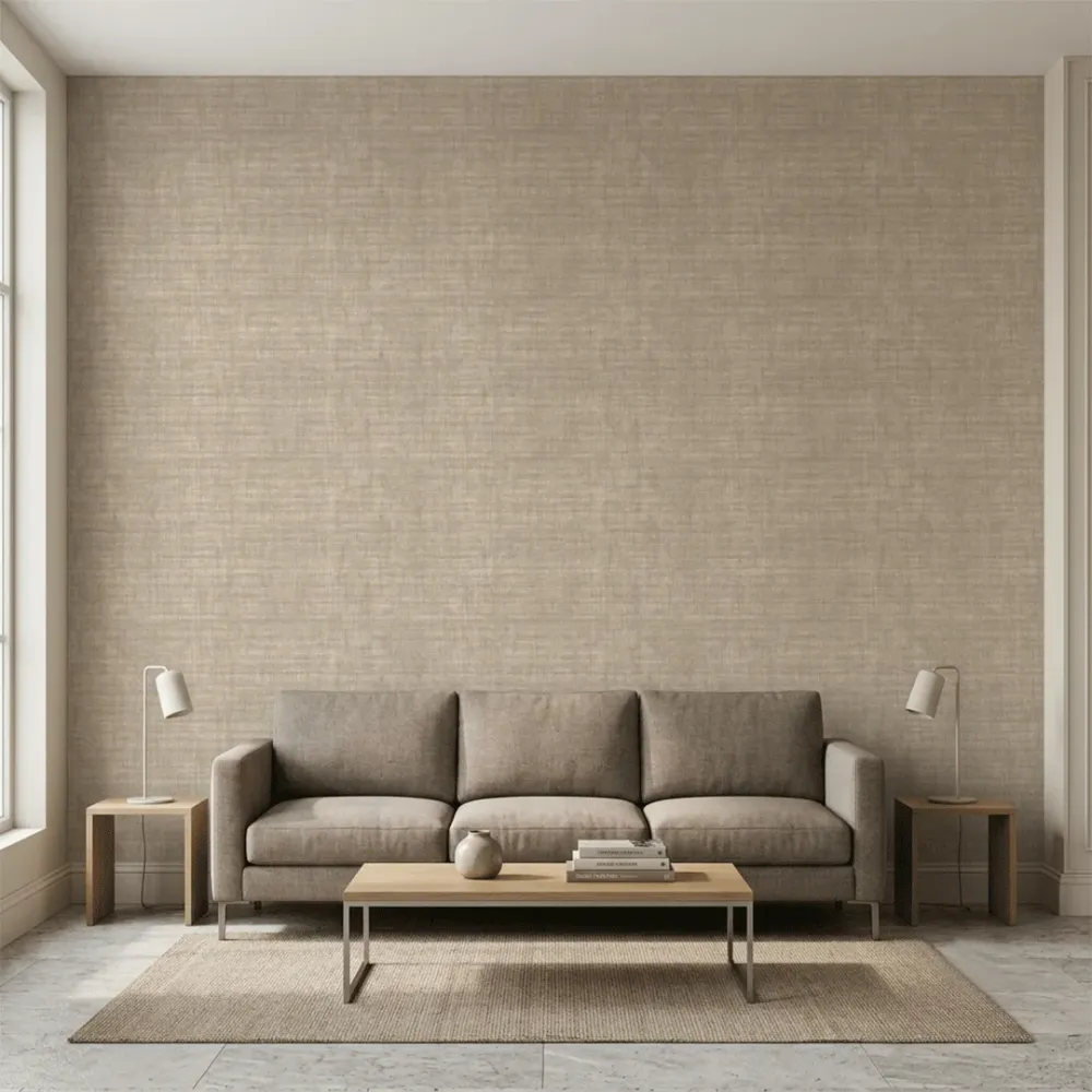 Taupe Crosshatch Texture Wallpaper