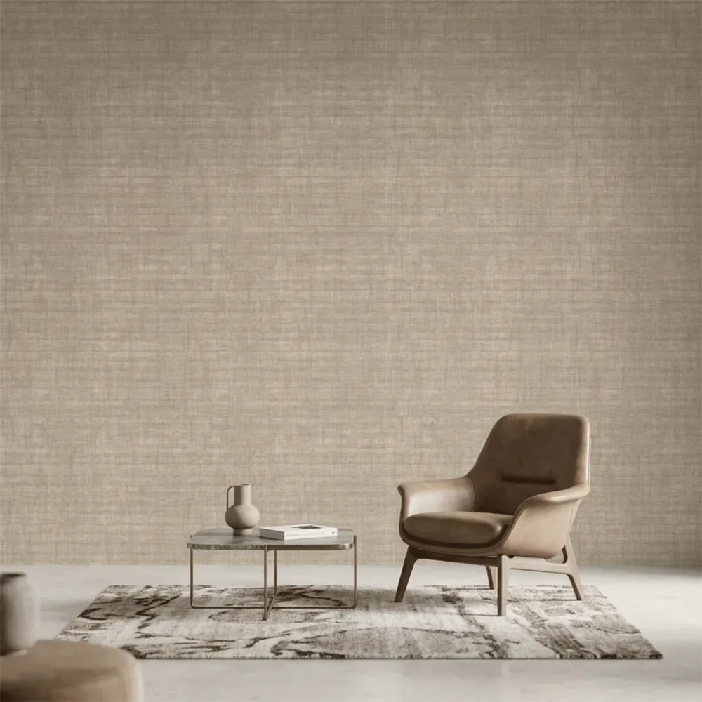 Taupe Crosshatch Texture Wallpaper