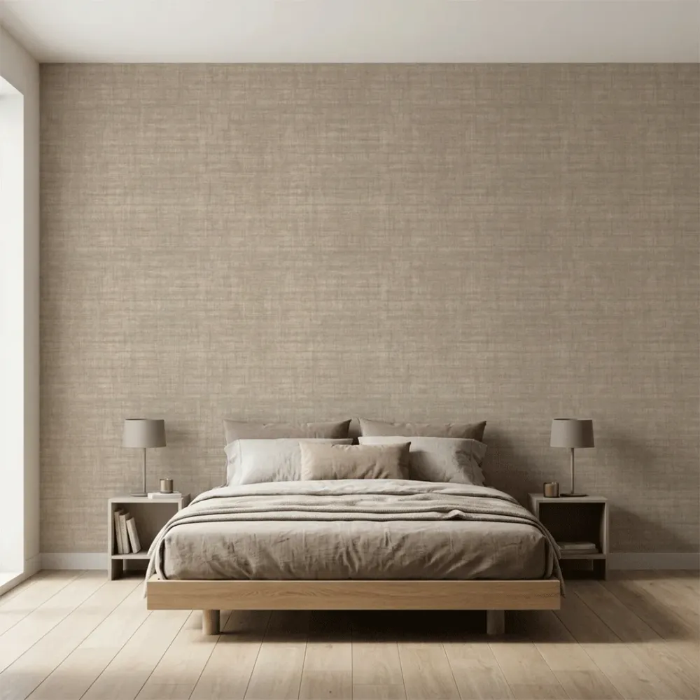 Taupe Crosshatch Texture Wallpaper