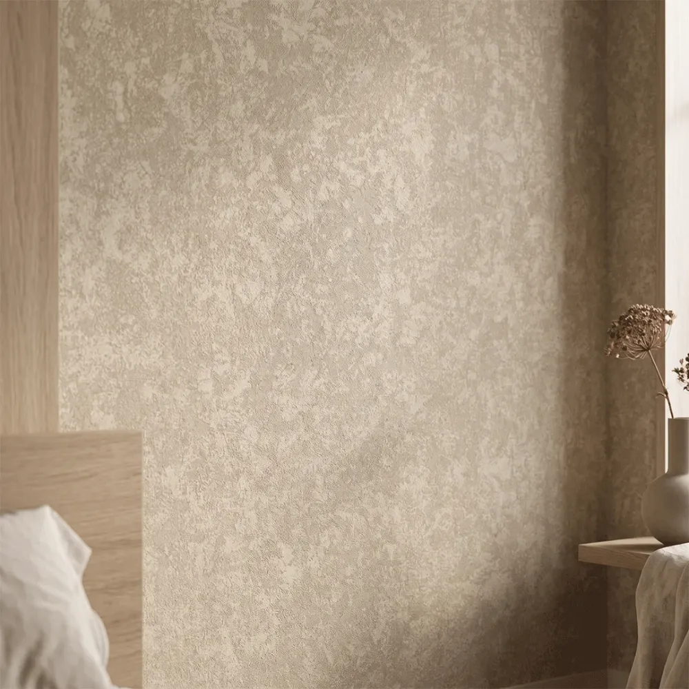 Taupe Textured Wallpaper | Distressed Stone Effect Wall Covering