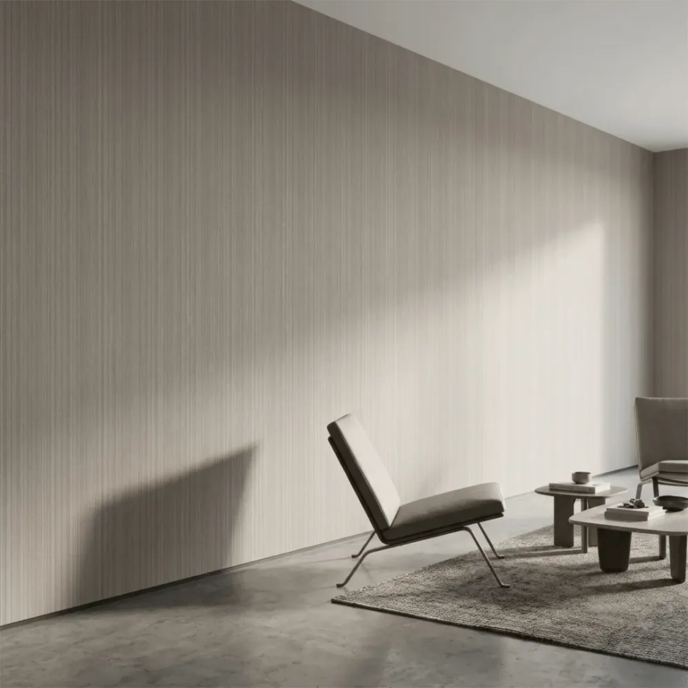 Taupe Vertical Textured Wallpaper