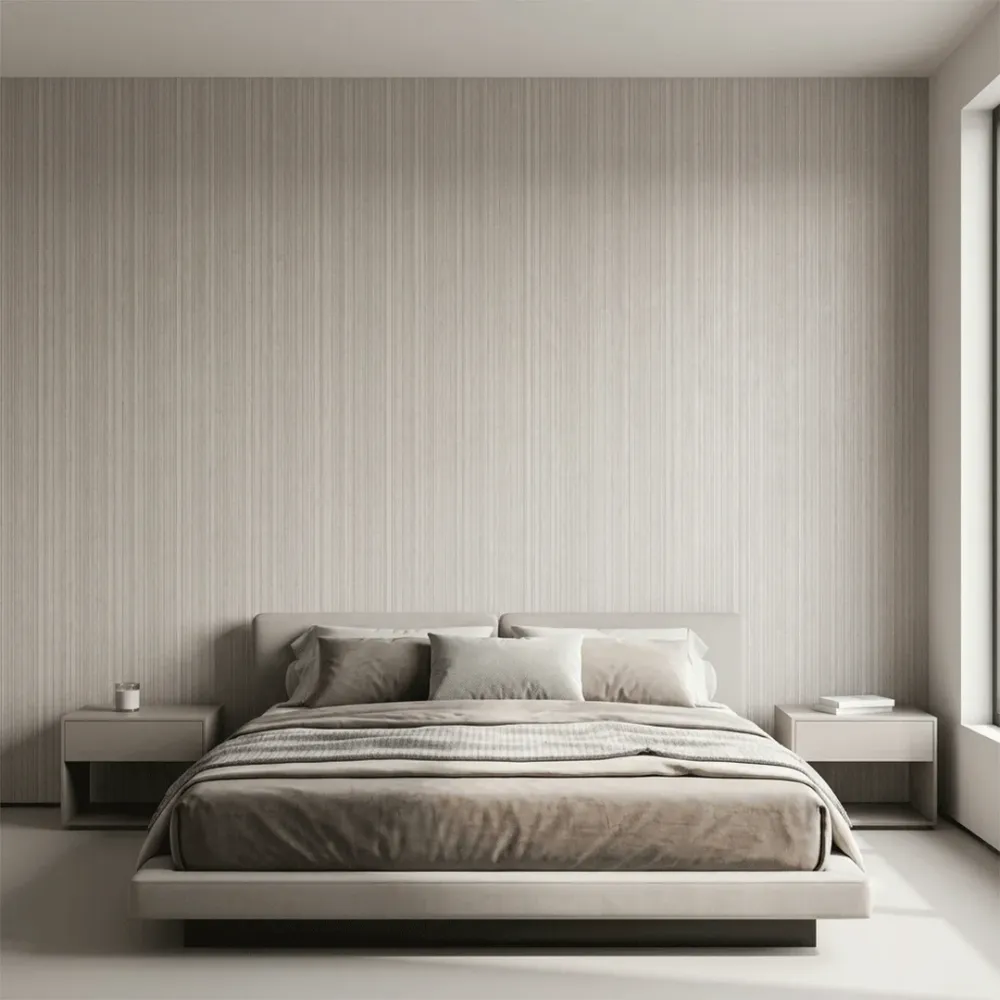 Taupe Vertical Textured Wallpaper