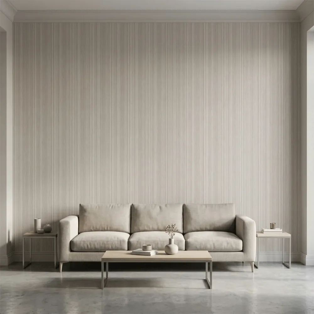 Taupe Vertical Textured Wallpaper