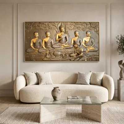 Teachings of Buddha Panoramic Wall Painting